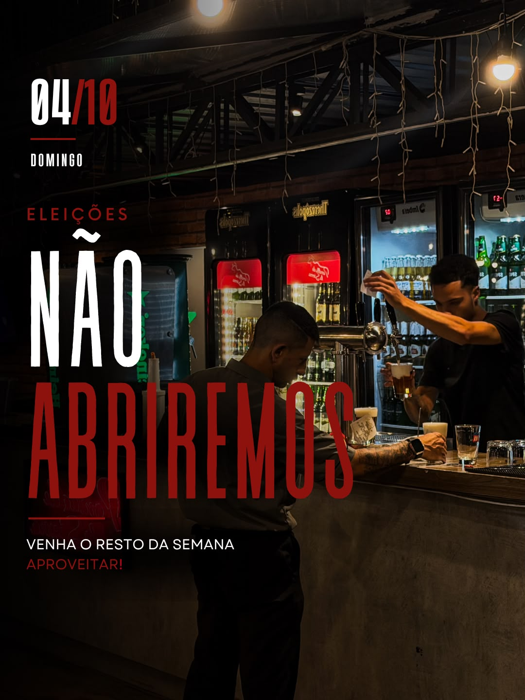 Não abriremos no Parrilla de la Sierra, 04/10, Fechado